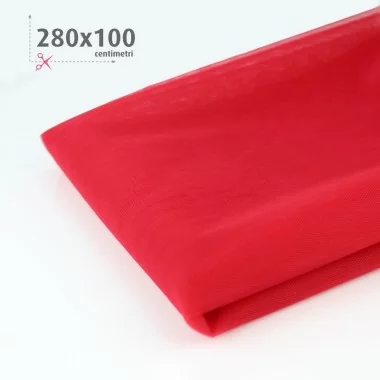 Red tulle H 280 x 100 cm
