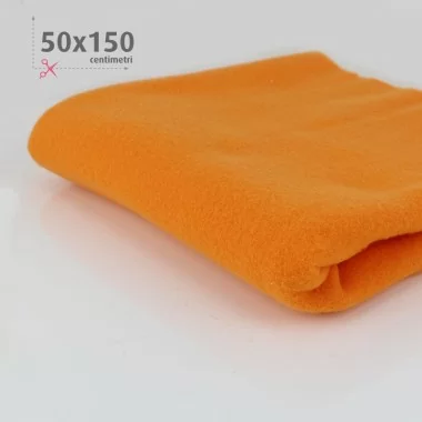 Orange fleece H 150 x 50 cm