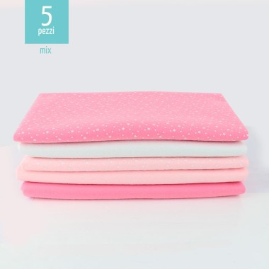 Savings Kit 5 soft felt Mix - Pink Stars