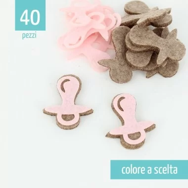 Kit Savings 40 Pacifiers In Felt And Pannolenci