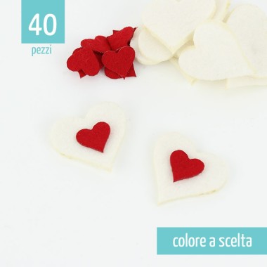 KIT SAVE 40 HEARTS IN FELT AND PANNOLENCI