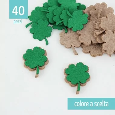 Kit Savings 40 Four-Leaves In Felt And Pannolenci