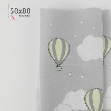 Baloane cu aer cald imprimatefetru moale 50X80 cm - gri