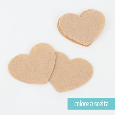 Heart In soft felt - Solid Color