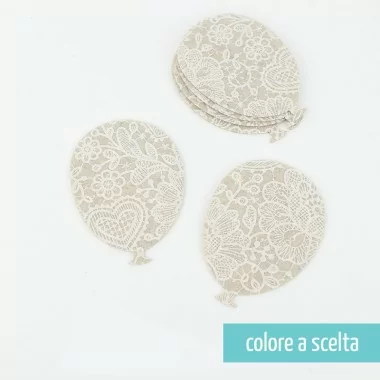 Soft Felt Balloon - Lace Print