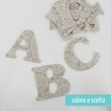 Letter In soft felt - Lace Print