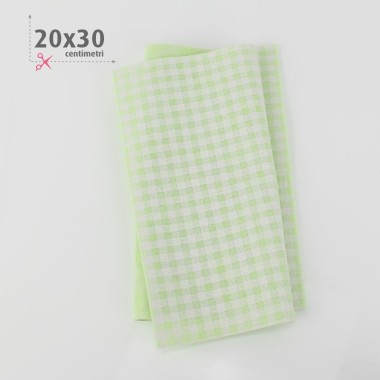 Soft Felt Printed 20X30 cm Squares - Pastel Green