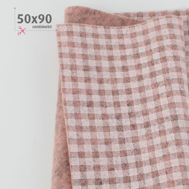 Soft Felt Printed 50X90 cm Squares - Antique Pink