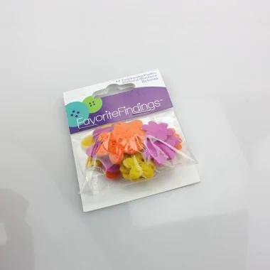 17 FELT BUTTONS - BRILLANT BLOOMS