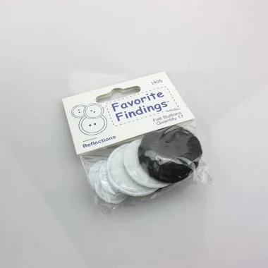 17 BUTTONS IN FELT - REFLECTIONS