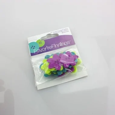 17 FELT BUTTONS - GARDEN GEMS