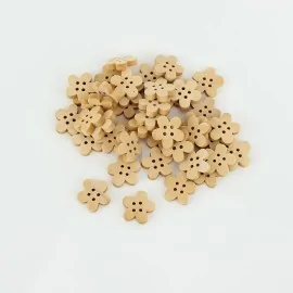 40 WOODEN BUTTONS - FIORELLINO