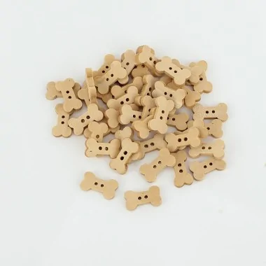 40 WOODEN BUTTONS - BONE