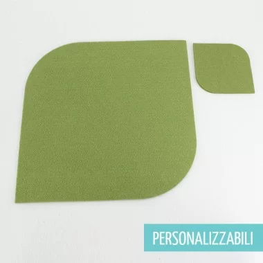 SET OF 2 PLACEMATS + 2 COASTERS IN FELT MOD 3 - CUSTOMIZABLE