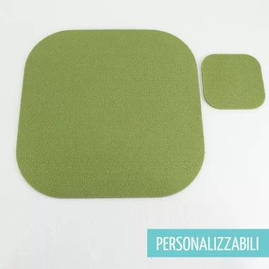 SET OF 2 PLACEMATS + 2 COASTERS IN FELT MOD 5 - CUSTOMIZABLE