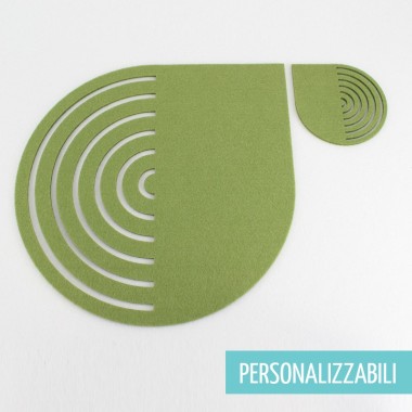 SET OF 2 PLACEMATS + 2 COASTERS IN FELT MOD 11 - CUSTOMIZABLE