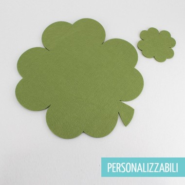SET OF 2 PLACEMATS + 2 COASTERS IN FELT MOD 18 - CUSTOMIZABLE