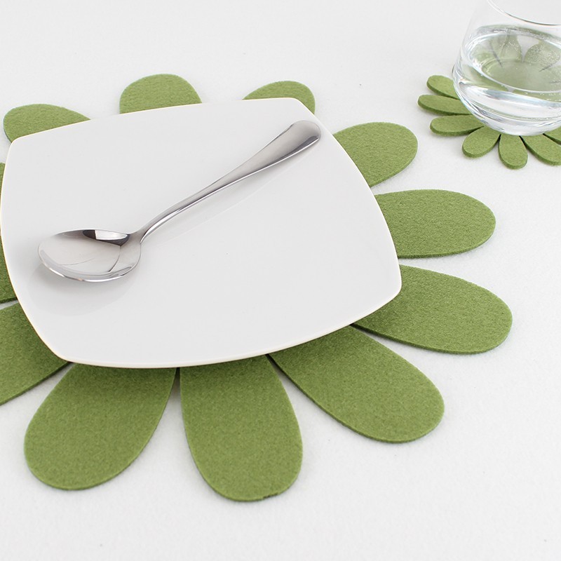 Set de 2 Manteles Individuales + 2 Posavasos In fieltro Mod 20 - Personalizable
