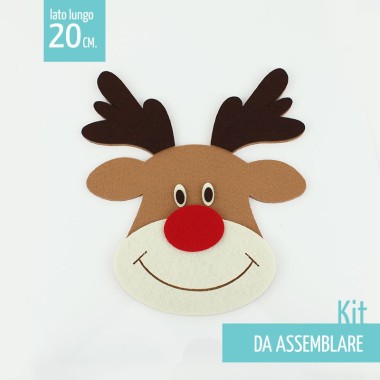 Reindeer Face In felt And soft felt To Assemble