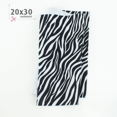 Soft Felt Printed 20X30 cm - Zebra