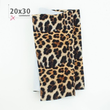 Soft Felt Printed 20X30 cm - Leopard