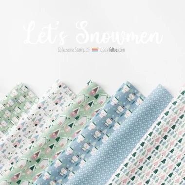 Let's Snowmen mod.1 fieltro o panel tela de fieltro 2