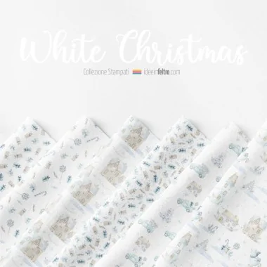 Weißes Weihnachts bastelfilz oder filzstoff Panel mod.3 2