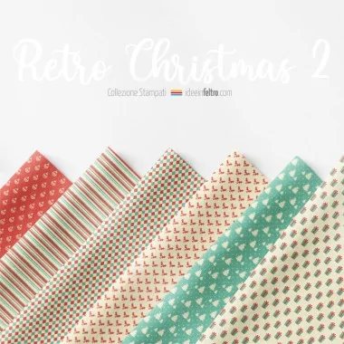 Retro Christmas II mod.5 feutrine ou tissu feutrine panneau 2