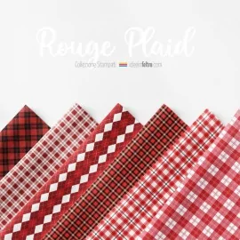 Bastelfilz oder Filzstoff Rouge Plaid Mod.3 Panel