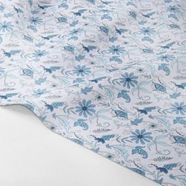 Blauw gebloemd vilt of dun vilt paneel mod.3