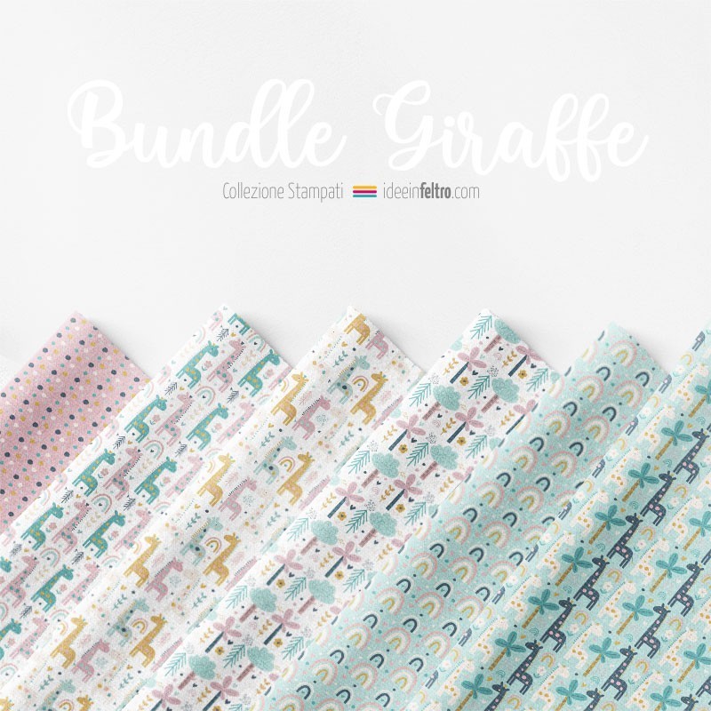 Panel In bastelfilz Oder Filzstoff Giraffe Bundle Mod.2