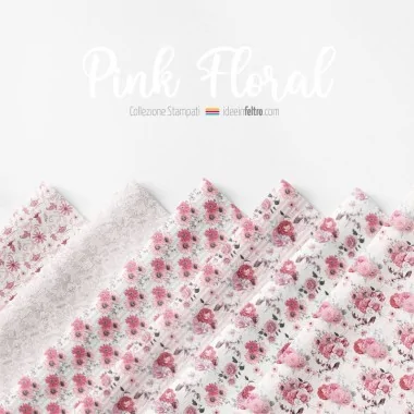 Panel Rosa Floral fieltro o tela de fieltro mod.6 2