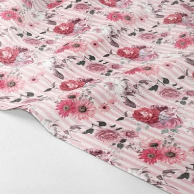 Pink Floral bastelfilz oder filzstoff Panel mod.3