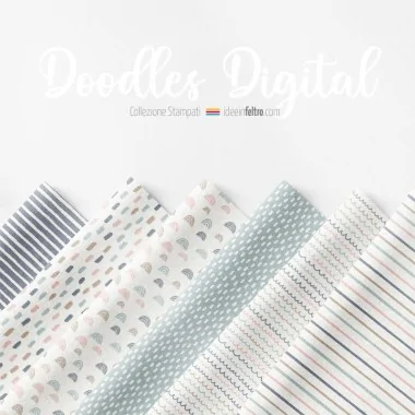 Panel in bastelfilz oder filzstoff Doodles Digital mod.6 2