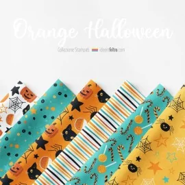 Vilt of Dun Vilt oranje Halloween Mod.2-paneel