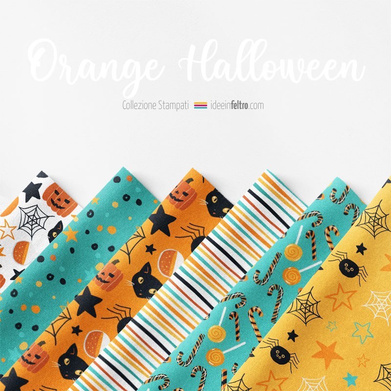 Orange Halloween feutrine ou panneau tissu feutrine mod.6