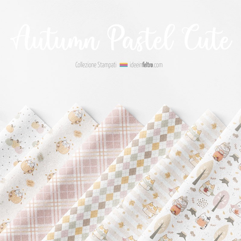 Bastelfilz O Filzstoff Autumn Pastell Niedliches Mod.2 Paneel