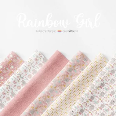 Pannello in feltro o pannolenci Rainbow Girl mod.4 2