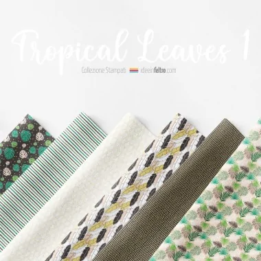 Tropical Leaves 1 mod.3 felt or soft felt panel 2