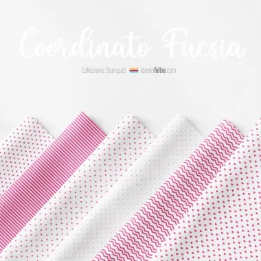 Panneau en feutrine ou tissu feutrine Fuchsia coordonné mod.1 2