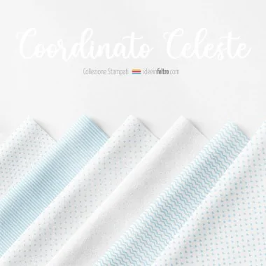 Panel in bastelfilz oder filzstoff Celeste Coordinated mod.4 2