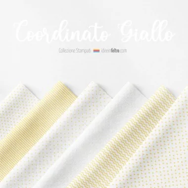 Panneau en feutrine ou tissu feutrine Jaune Coordonné mod.4 2