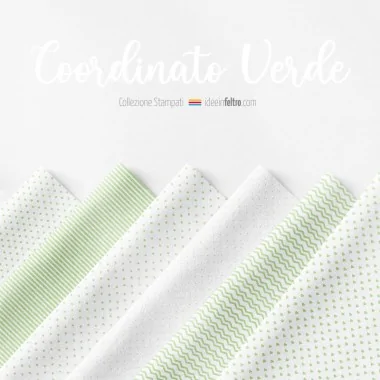Panel in felt or soft felt Green Coordinated mod.6 2