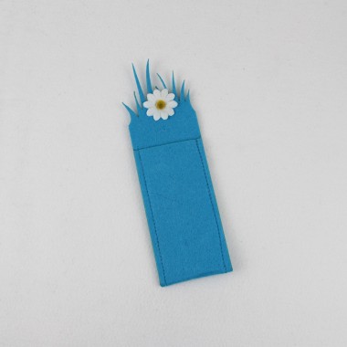 CUTLERY HOLDER IN FELT - TURQUOISE