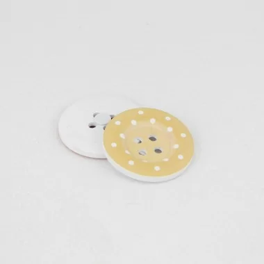 2 Polka Dot Buttons - Gelb