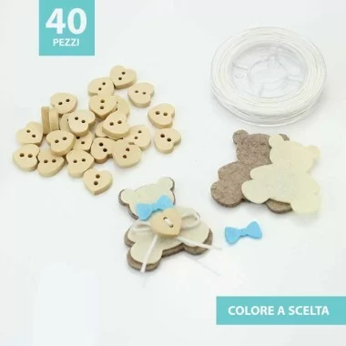Kit Savings 40 Boy Bears In Felt And Pannolenci To Assemble