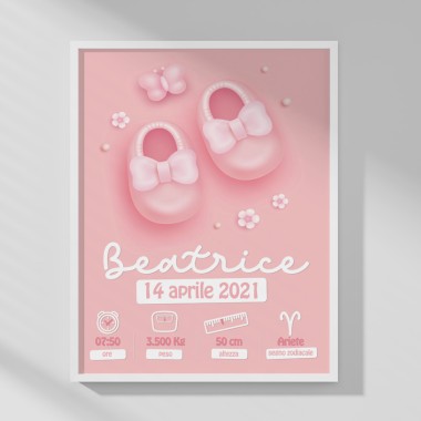 BABY BIRTH PICTURE - CUSTOMIZED - SHOES