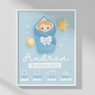 PHOTO DE NAISSANCE DE BÉBÉ - PERSONNALISÉ - BÉBÉ