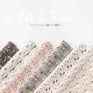 Panel in bastelfilz oder filzstoff Let it Snow mod.4 2