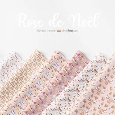 Rose de Noël vilt of dun vilt panel mod.3 2